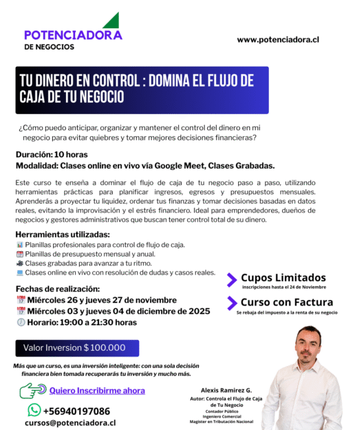 TU DINERO EN CONTROL: DOMINA EL FLUJO DE CAJA DE TU NEGOCIO